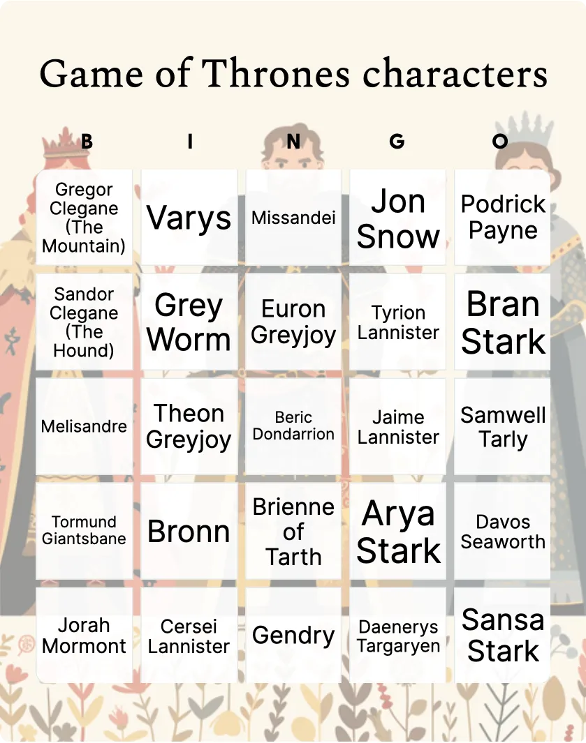 Game of Thrones characters