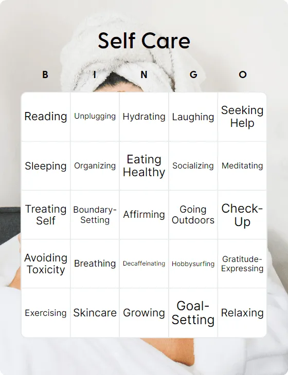 Self Care bingo