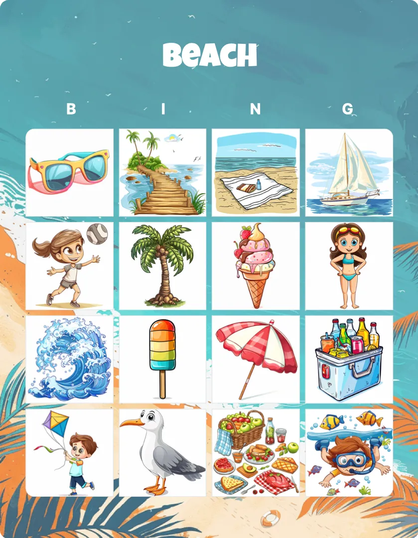 Beach bingo