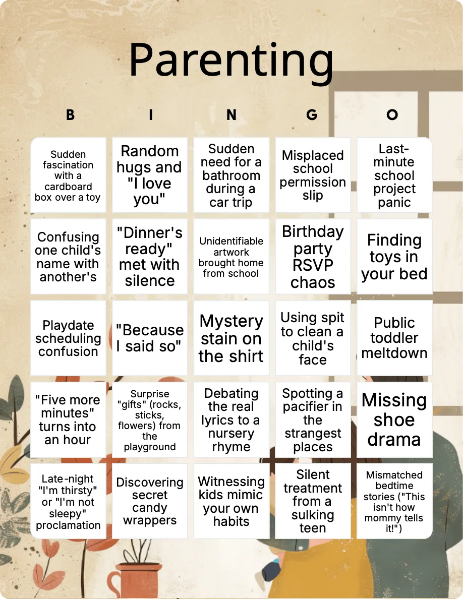 Parenting bingo