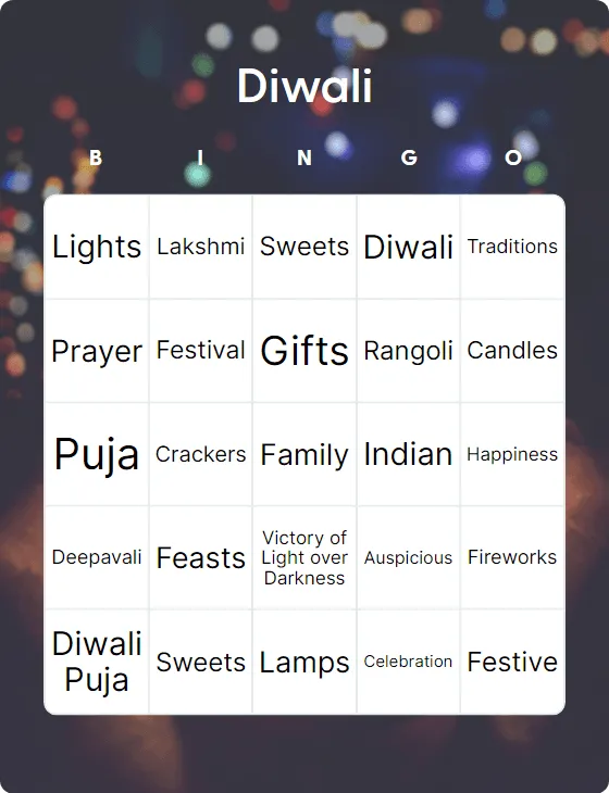 Diwali bingo