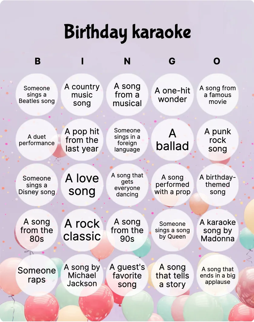 Birthday karaoke