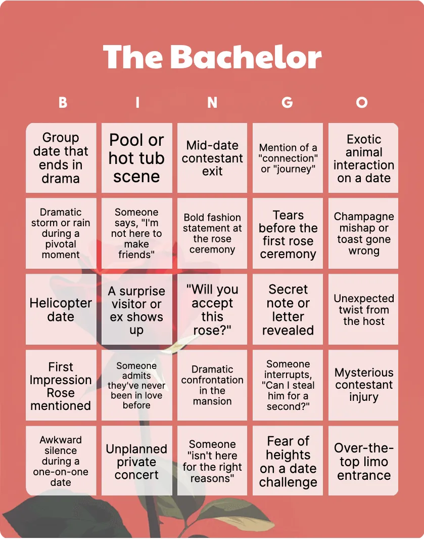 The Bachelor bingo