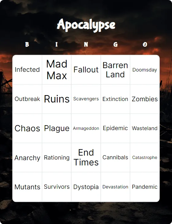 Apocalypse bingo