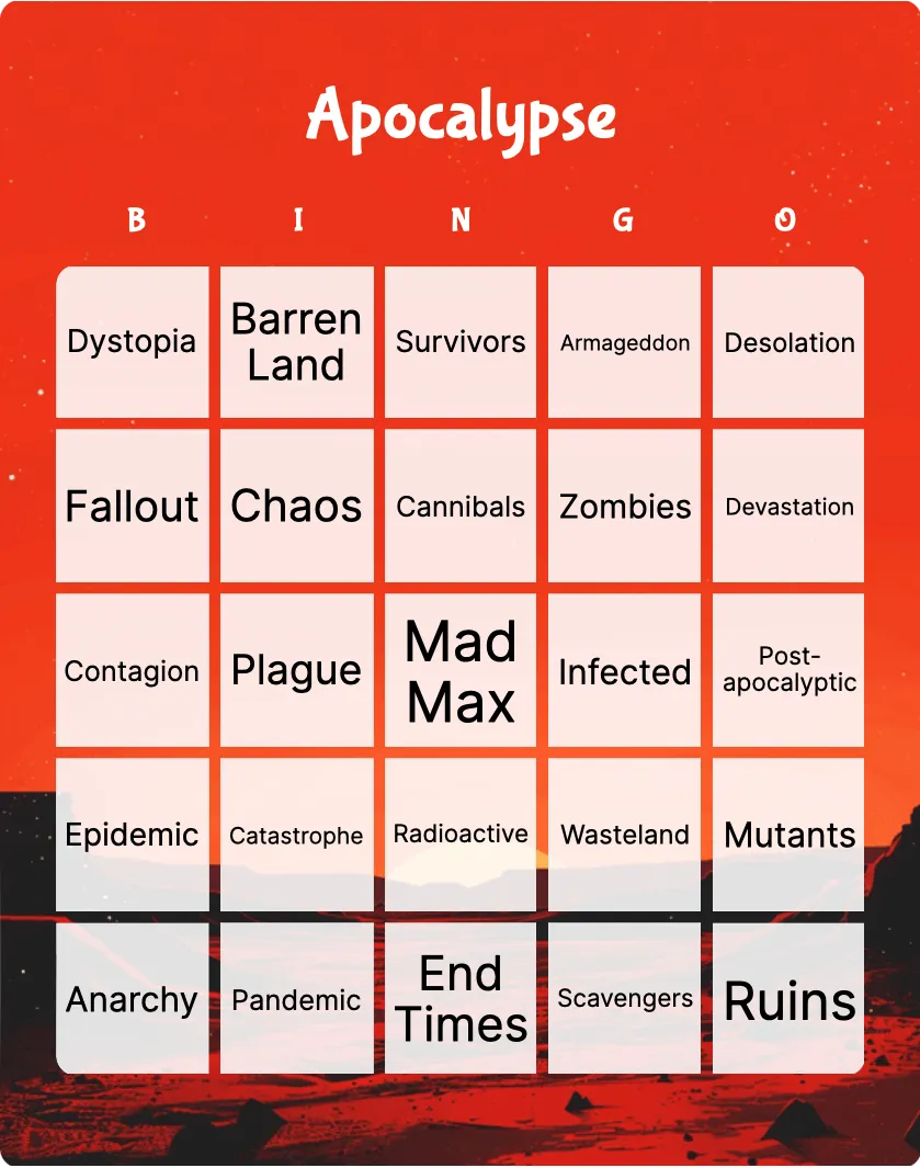 Apocalypse bingo