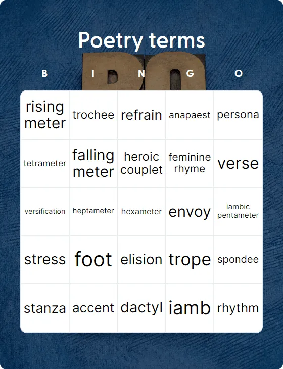 Poetry terms