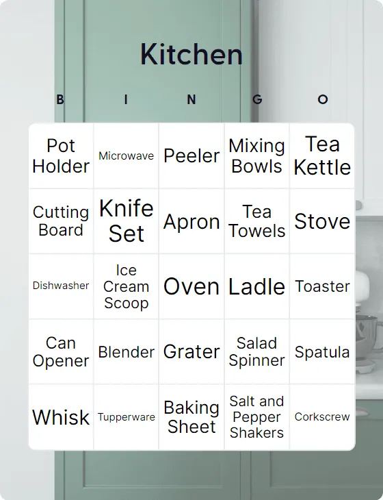 Kitchen bingo