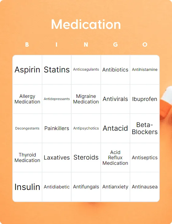 Medication bingo