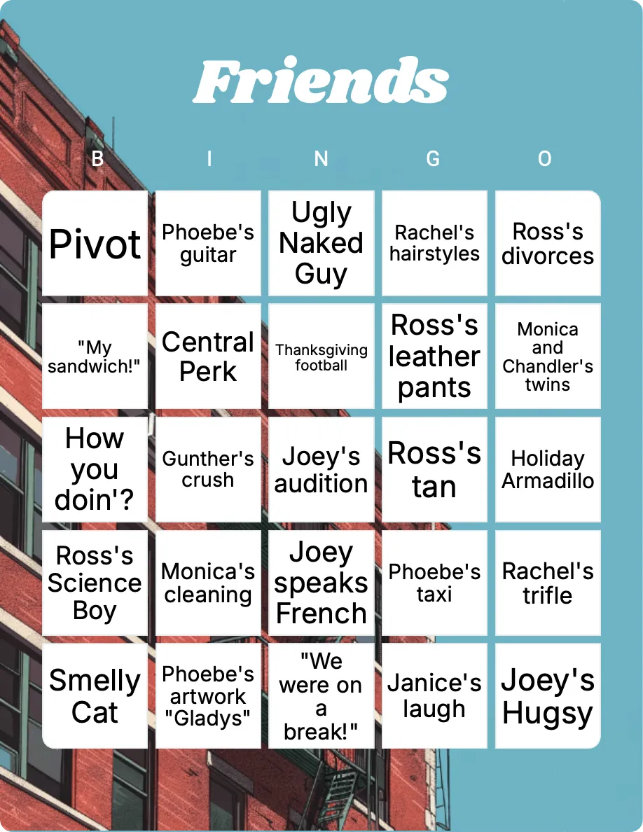 Friends bingo