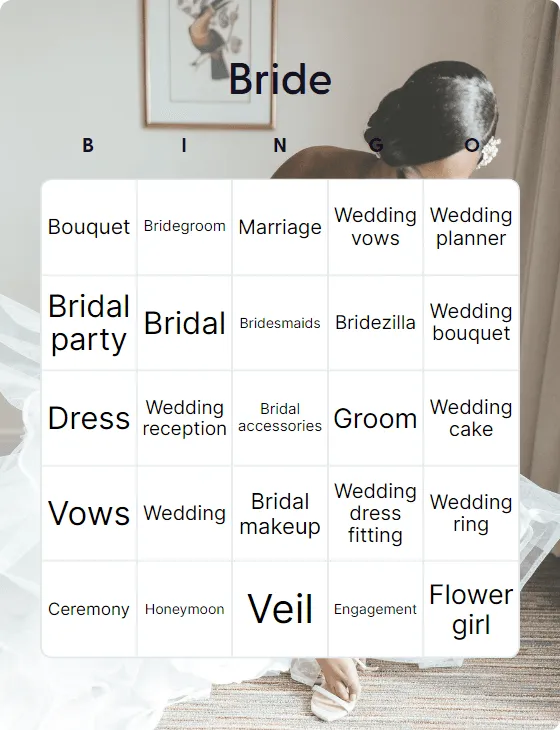 Bride bingo