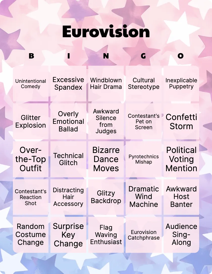 Eurovision bingo