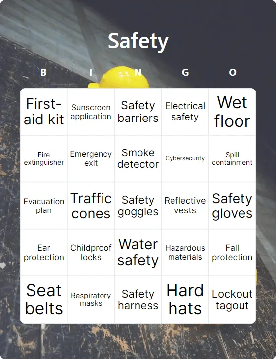 Safety bingo