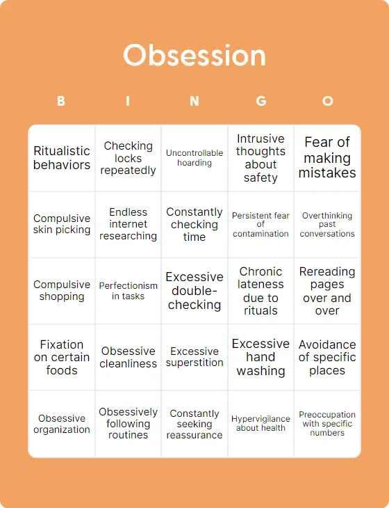 Obsession bingo