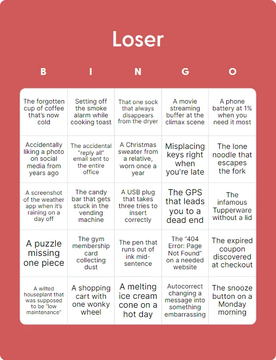 Loser bingo