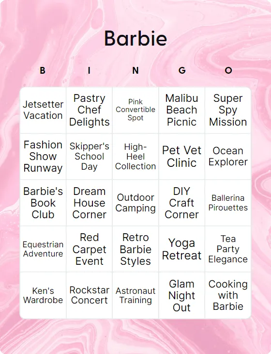 Barbie bingo