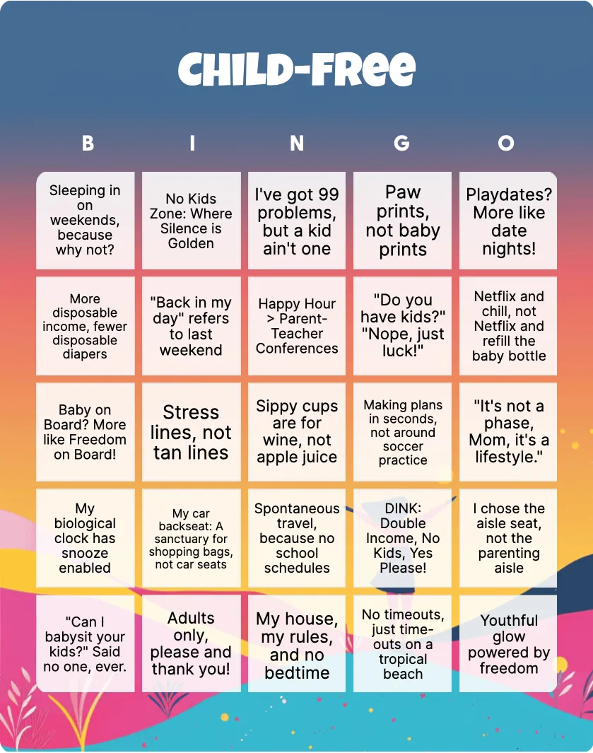 Child-free bingo