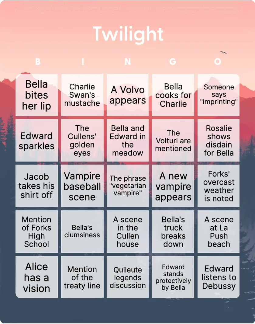 Twilight bingo