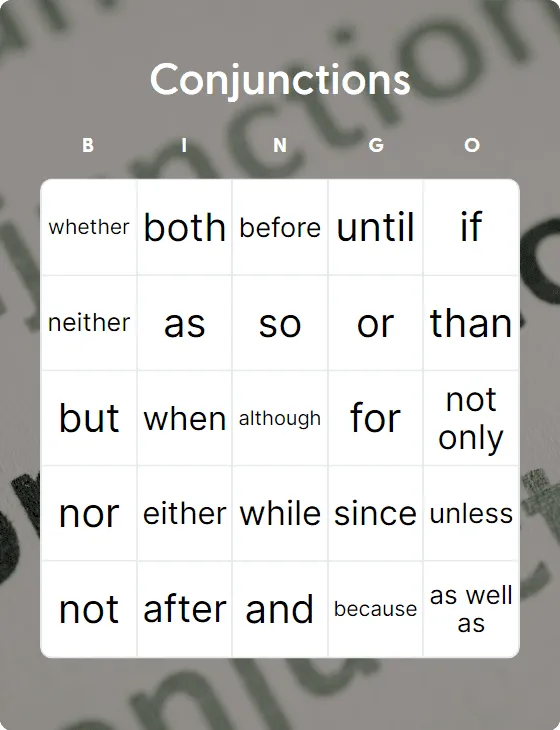 Conjunctions