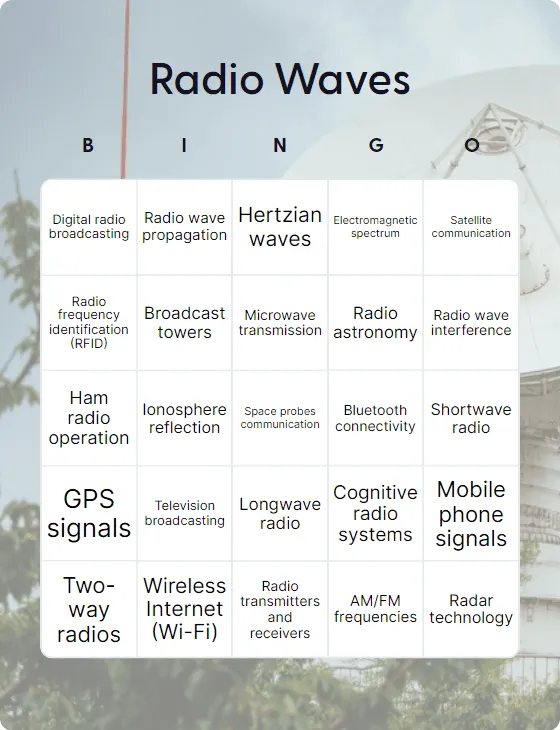 Radio Waves bingo