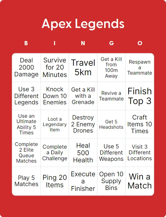 Apex Legends bingo