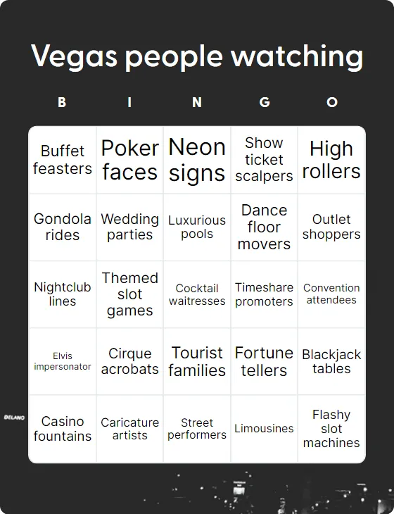 Vegas people watching bingo