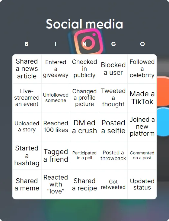 Social media bingo