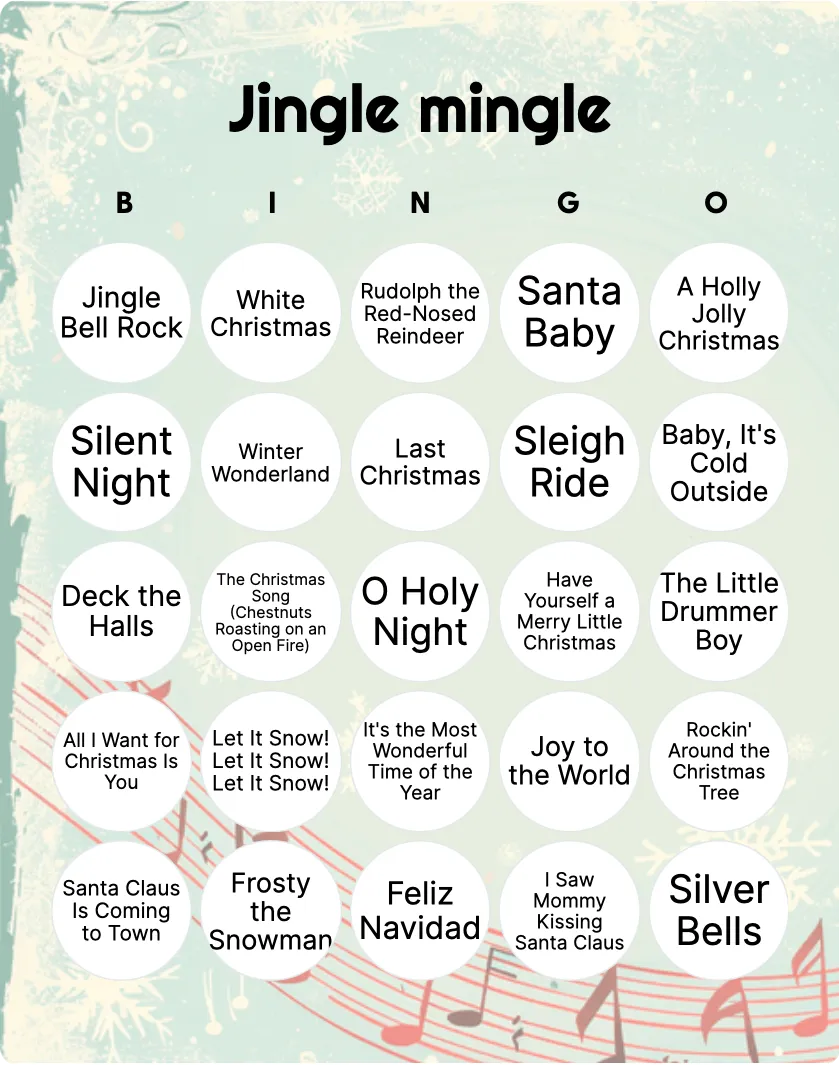 Jingle mingle bingo