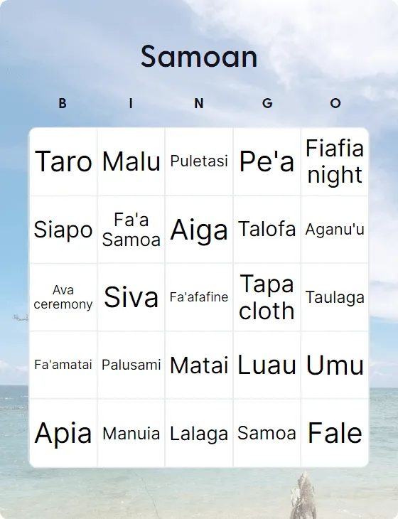 Samoan bingo