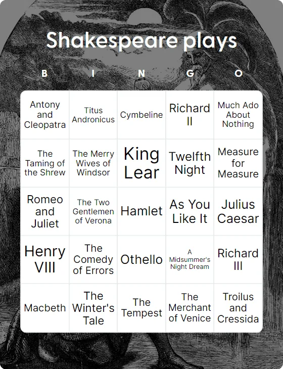 Shakespeare plays