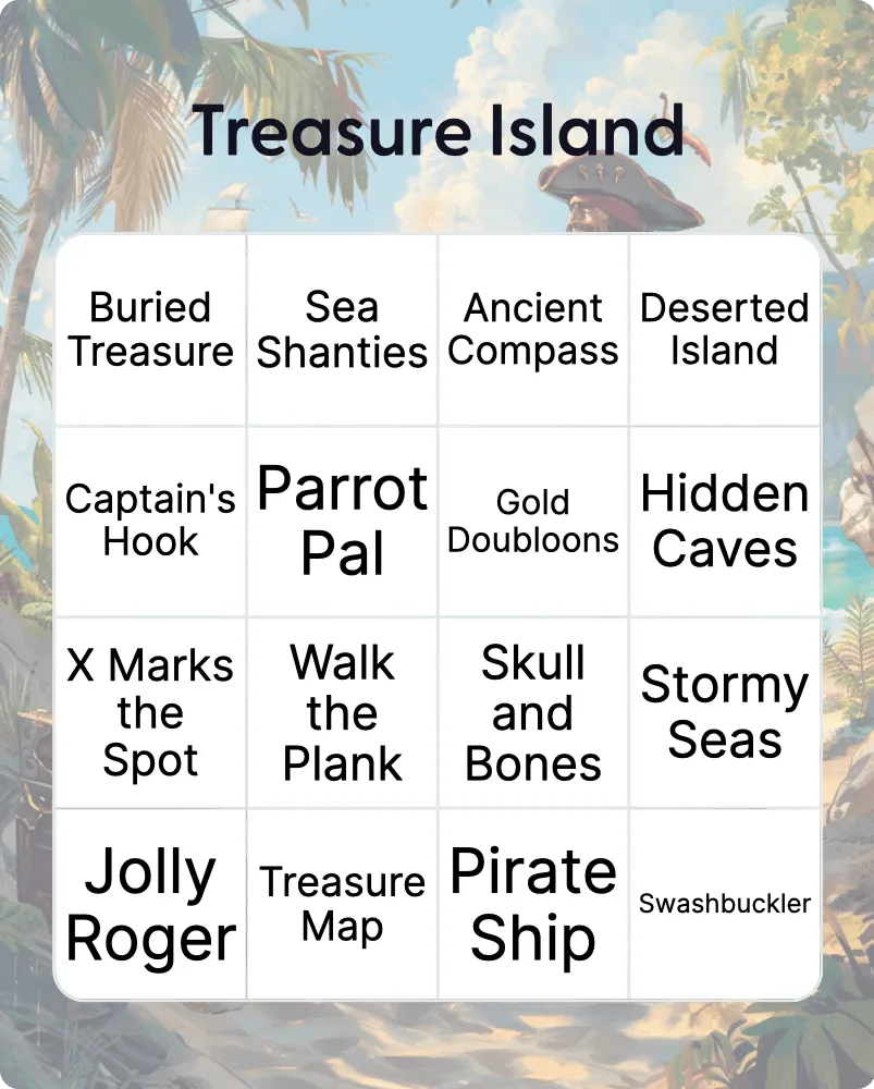 Treasure Island bingo