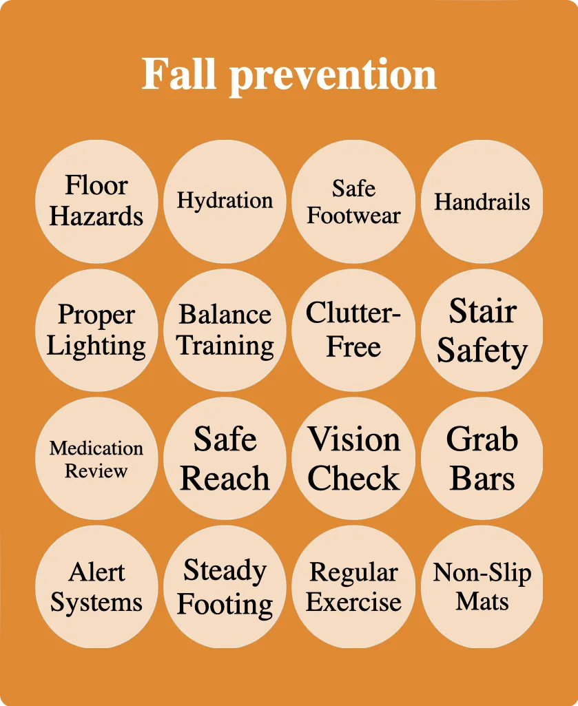 Fall prevention bingo