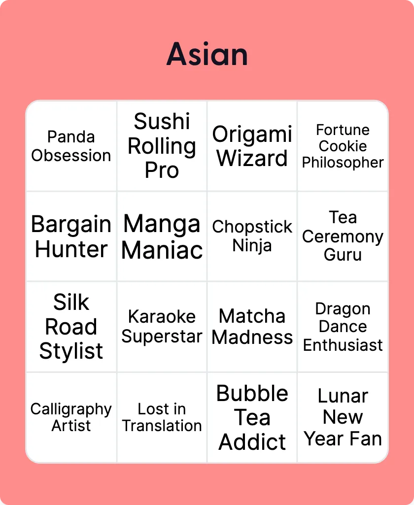 Asian bingo