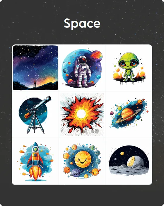 Space bingo