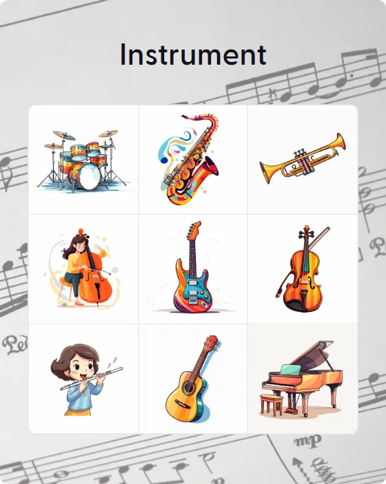 Instrument bingo