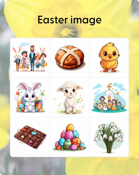 Easter image bingo