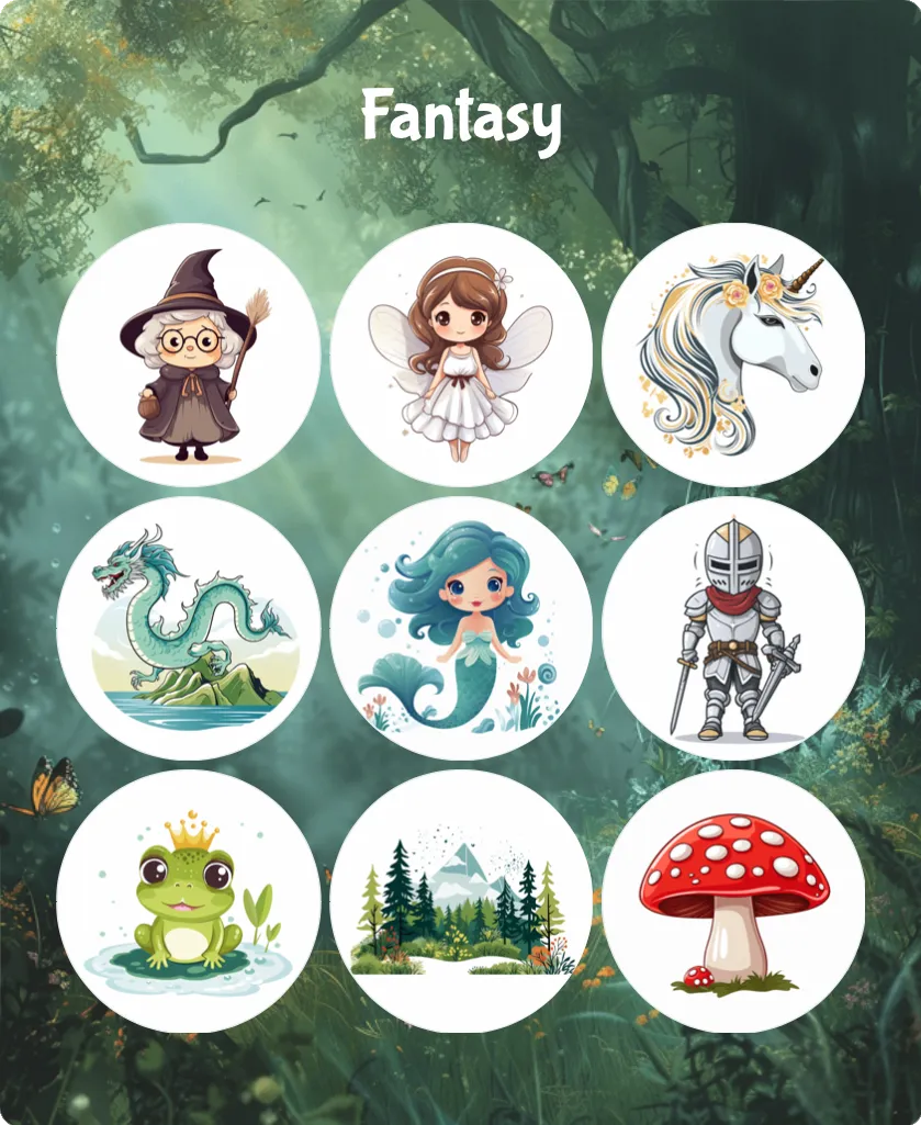 Fantasy bingo card template