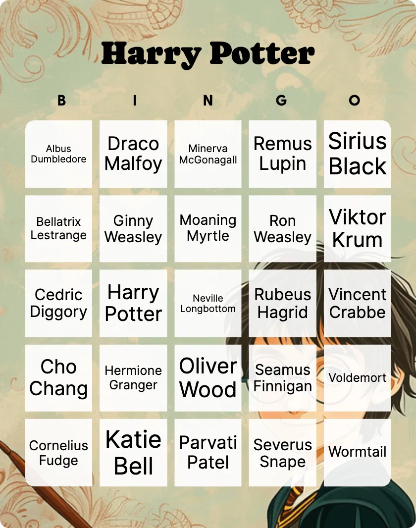 Harry Potter bingo