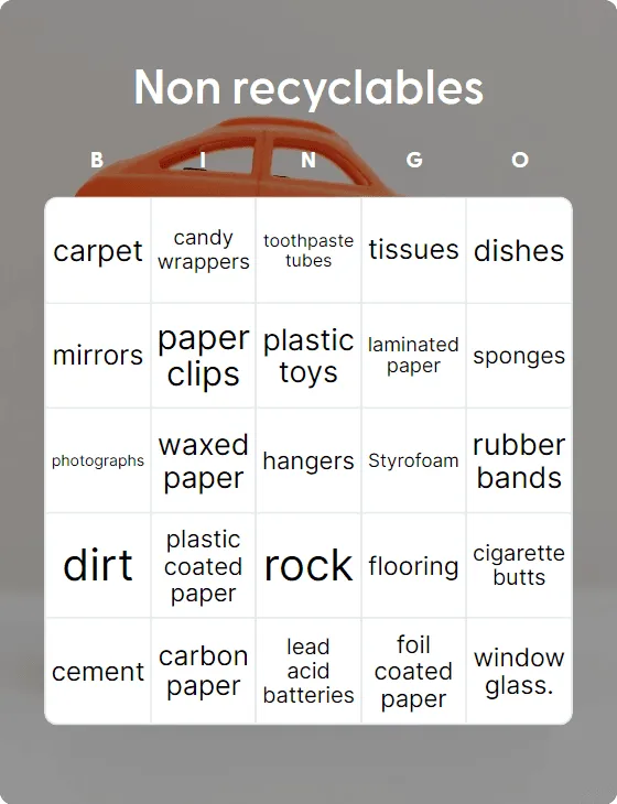 Non recyclables
