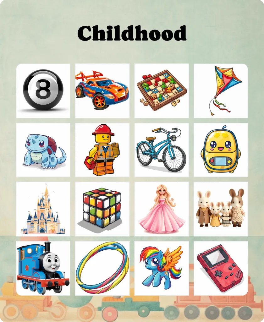 Childhood bingo bingo