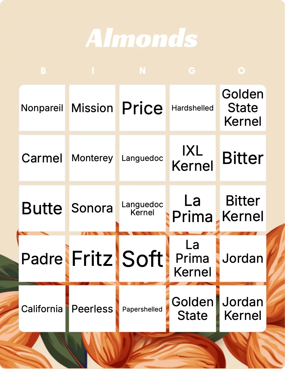 Almonds bingo