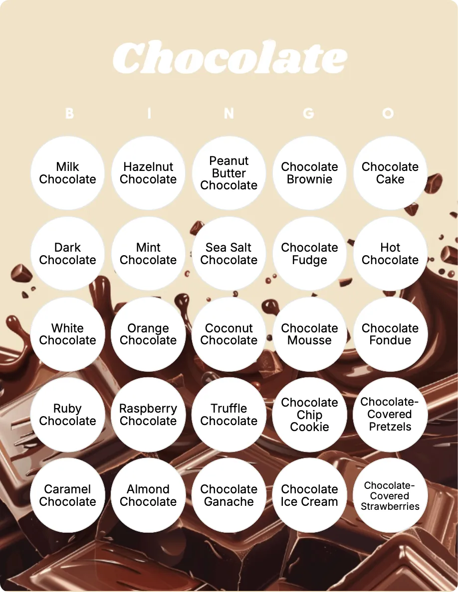 Chocolate bingo