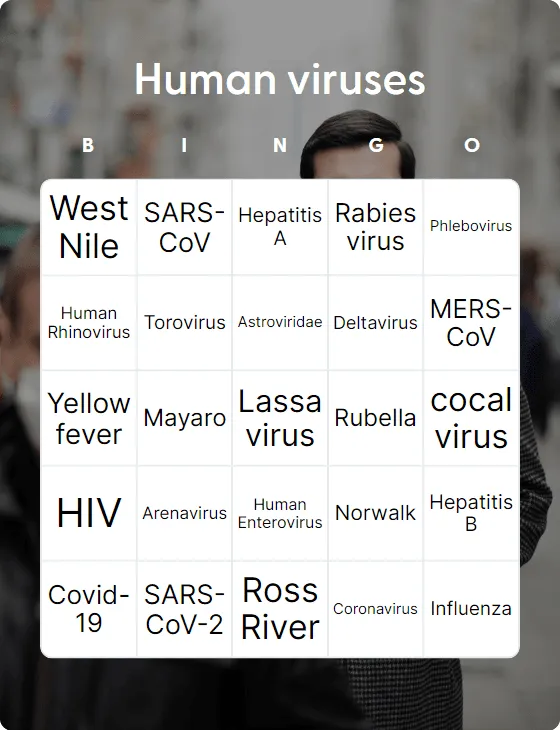 Human viruses bingo