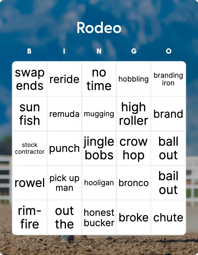 Rodeo bingo