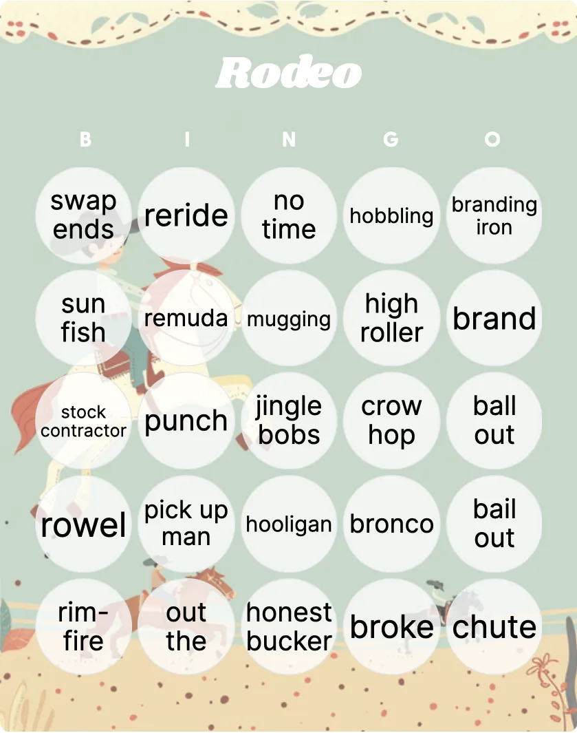 Rodeo bingo