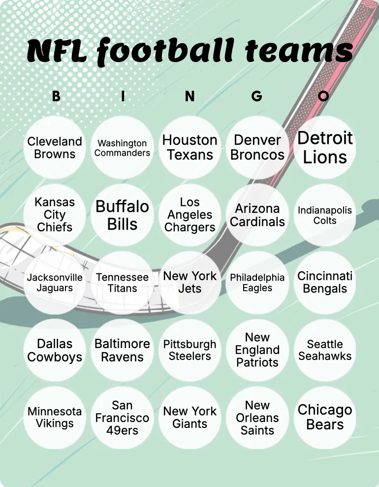 NFL football teams