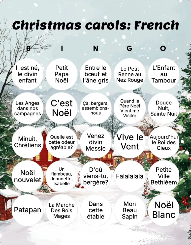 Christmas carols: French