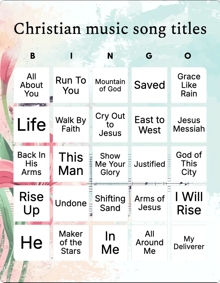 Christian music song titles