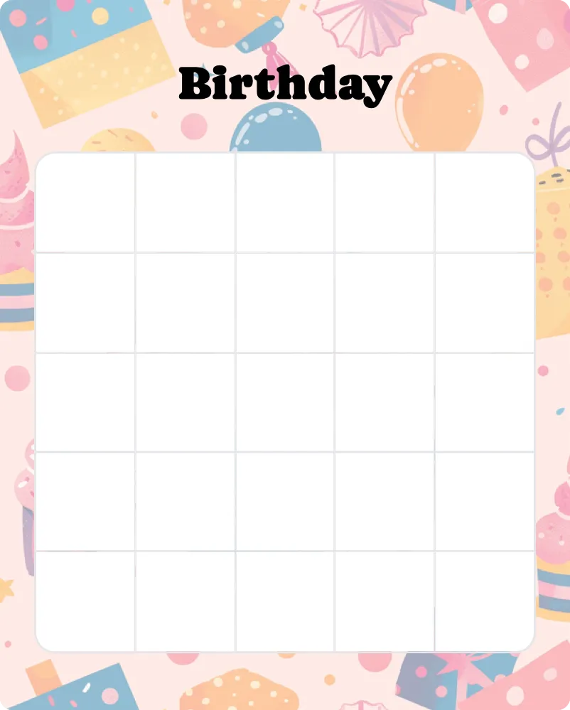 Birthday bingo