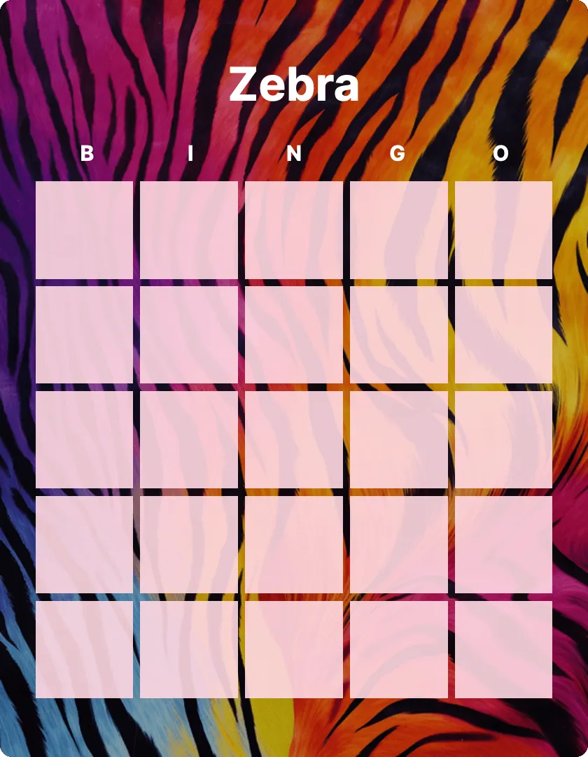 Zebra bingo