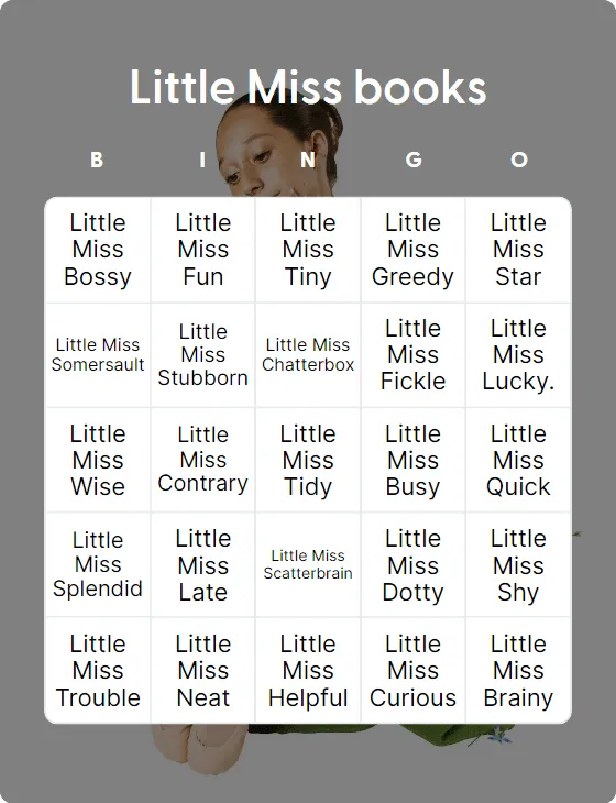 Little Miss books bingo